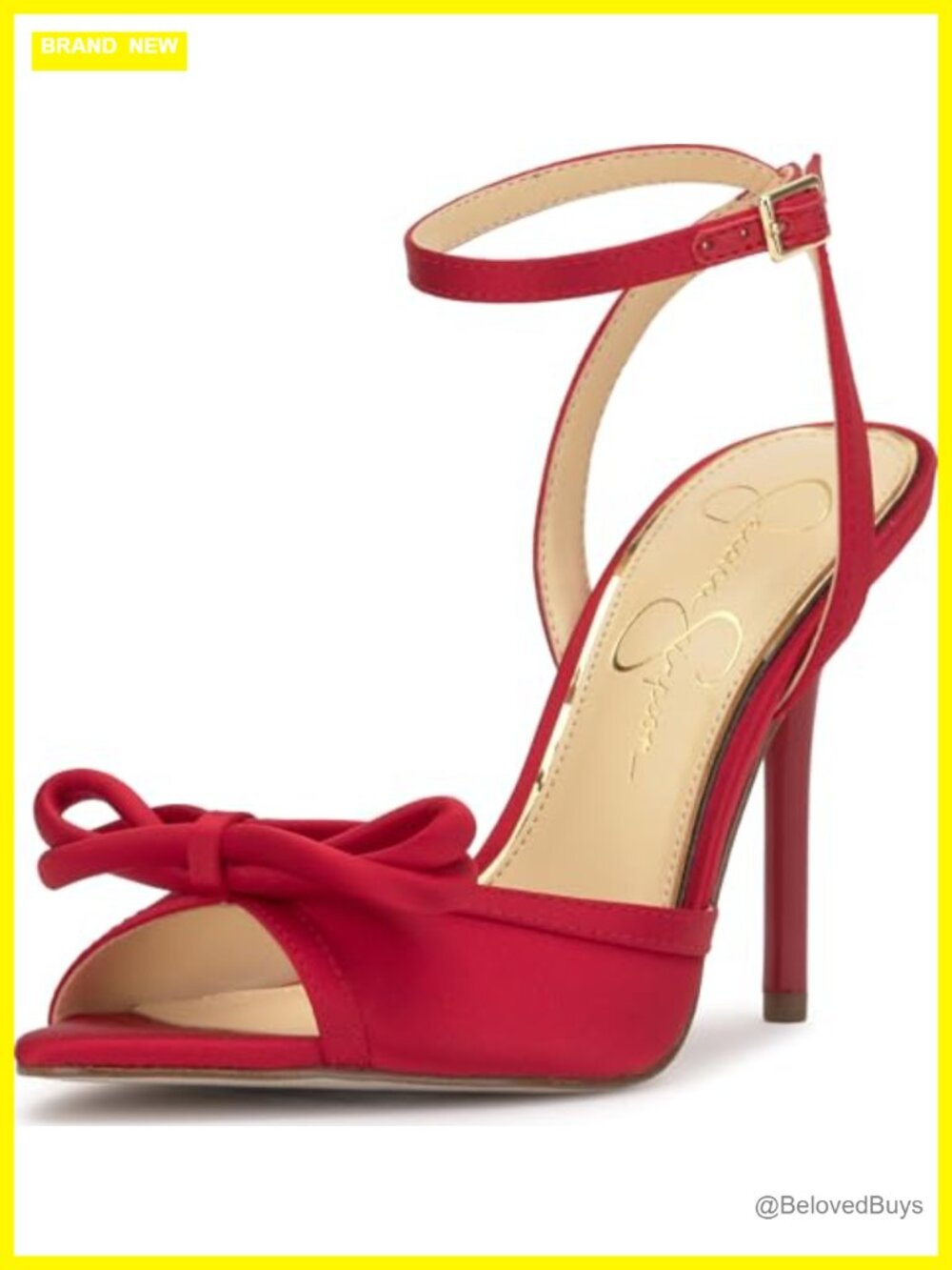 Satin Stiletto Heeled Sandals Open Round Toe Ankle Strap Formal